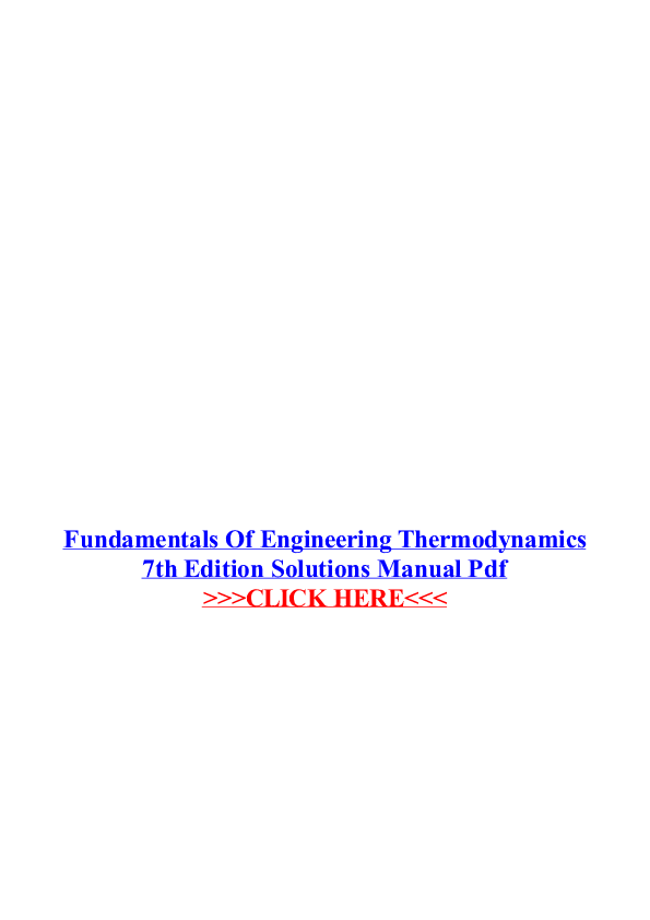 fundamentals of engineering thermodynamics pdf